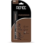 RENEE Pure Brown Kajal Pen with Sharpener |24 Hrs Stay Long Lasting Kohl Pencil |Matte Finish, Rich Color Payoff |Smudge & Wa