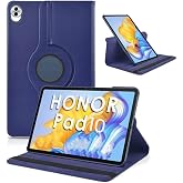 CONSTRAIN - Honor Pad 10 12.1 in&ccedil; ile Uyumlu 360 D&ouml;nebilen Standlı Tam Koruma Tablet Kılıfı - Lacivert
