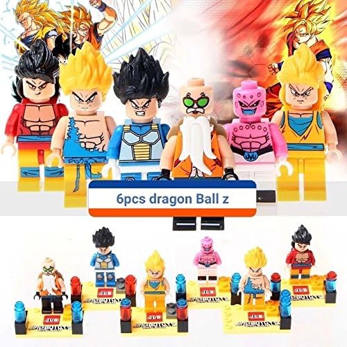 Dragon Ball Z - Set of 6pcs mini figures - Vegeta Bou Piccolo Goku - compatible block - New
