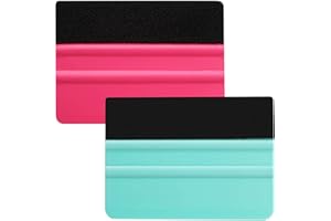 YOLEV Rakle do folii, 2 sztuki, rakiel do folii, z filcową krawędzią, narzędzie do foliowania naklejek na płytki, folii samochodowych, folii ochronnych, folii meblowych, tatuaży ściennych