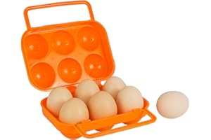 Irtyif Portauova Portatile,Contenitore Uova,Porta Uova da Frigo,Contenitori Uova Porta Uovo da Frigorifero,Portauova per 6 Uova,Porta Uova da Trasporto per Conservazione Delle Uova Uso Esterno