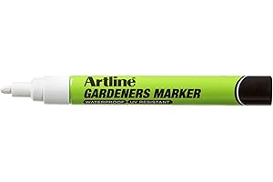 Artline iSigns Gardener's Permanent Marker Pen, Waterproof Marker Pen, UV Resistant Pen, 2.3mm Line Width - White