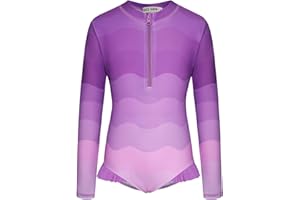 GRACE KARIN Costumi da bagno interi per ragazze a maniche lunghe costumi da bagno costumi da bagno 5-14 anni