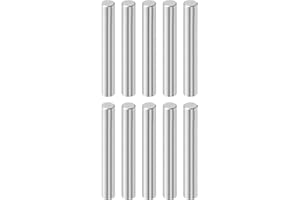 sourcing map 10 Pcs 6 mm x 40 mm Dowel Pins, 316L Stainless Steel Cylindrical Dowel Pins Shelf Support Peg Pin Rod Fasten Elements Metal Shelf Pegs Silver Tone
