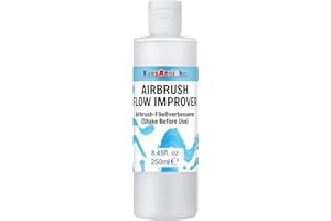 FansArriche Améliorant du Flux pour Aérographe 250ml - Réduit Les Obstructions, Améliore Le Flux de Peinture pour Peintures Acryliques, Peintures pour Aérographe, pour Artistes & Hobbyistes