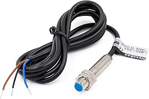 Heschen M8 Interruptor de sensor de proximidad inductivo Tipo de escudo LJ8A3-1-Z/AX Detector 1mm 10-30VDC 200mA NPN normalmente cerrado (NC) 3 cables