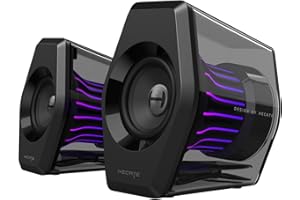 Edifier G2000 Pro-Enceintes PC Gaming 2.0(Peak 64W) avec Éclairage RGB TempoFlow™ 270°, Son Surround Virtuel 7.1-Bluetooth 5.4/USB-C/AUX-Compatible PC, PS5, Xbox, Mobile-Haut-parleurs Gamer-Noir