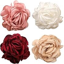 Spilla A Fiore Di Peonia In Chiffon - Accessorio Elegante Per Donne Per Feste E Cerimonie, 95mm - Foto 5