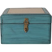 Elan Vintage Style Buxa Modern Metal Long Trunk Box, Storage