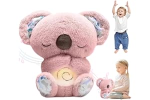 KQWVZ Oso Koala Relajante, Koala Antiestres Dormir, Koala Calm Peluche con los Movimientos de RespiracióN y la MúSica y la Luz, Koala Juguete para Bebé, Koala Que Respira, para Para Niños y Bebés