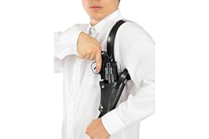 Funidelia | Pistola con fondina da spalla per armi per donna e uomo Anni 20, Cabaret, Charleston, Decenni - Accessori per Adulto, accessorio per costume - Nero