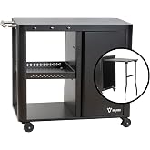 BBQ-Toro Barbecue Table with Large Working Surface 95 x 50 x 80 cm | Black | Side Table for Barbecue | Barbecue Cart, Terrace