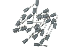 AFELD ELEKTRO Terminales de cable de 0,75 mm², color gris, aislados, 25 unidades