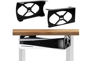 FUNTO Support de bureau Under Desk pour PS5, support Stealth Mount pour PS5, support en métal compatible avec Playstation 5 Disc et console Digital Edition