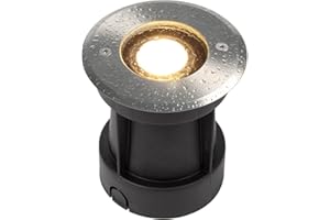 DAWALIGHT Spot LED Extérieur Encastrable GU10 Spot encastrable au sol IP67 etanche lumières enterrées éclairage encastré pour Jardin Pelouse Terrasse Chemin Bain, Acier Inoxydable