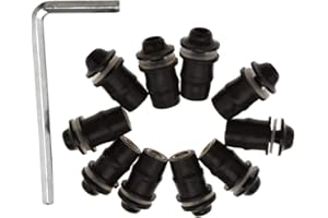 F SEASON 10 tornillos de tuerca de goma para parabrisas de motocicleta, tuerca M5, tornillo fijo