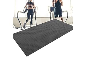 AWERQ Tapis Anti-Bruit et Anti-Vibration Insonorisant, Imperméable pour Course et Équipement Sport Fitness à la Maison - Protection de Sol Noir 200×100 cm