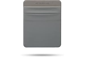 Afterplug 2-Pocket-Klebetasche für Laptop, kompatibel mit externer 2,5-Zoll-Festplatte, tragbarer SSD, Magic Mouse, USB-Kabel und mehr – Grau