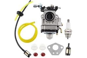 MCHNIC Carburateur avec Tuyau, Bougie d'allumage et Filtre à Essence pour 52cc 49cc 43cc Moteur de Débroussailleuse Convient à Une Grande variété de tondeuses à Gazon, et tronçonneuses à chaîne