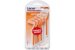 LACER - Cepillo Interdental Angular Extrafino Suave 10 Unidades, Mango Angulado, Máxima Eficacia, Filamentos Tynex, Cerdas Extrafinas, Previene y Elimina la Placa Bacteriana, Cerdas Suaves