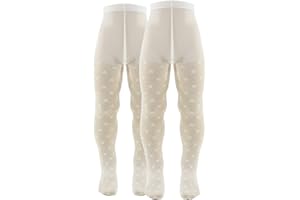 AQUILONE 0-14 Collant Bambina Elasticizzati, Collant Fantasia Bambina Jacquard Rombi Cuori Pois, Collant Bambina Cerimonia - Made in Italy