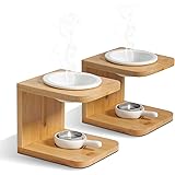 ComSaf Etherische Oliebranders Set van 2, Keramiek Geurend Wassmelt Warmer met Theelichthouder Decoratieve Aromatherapiebrand