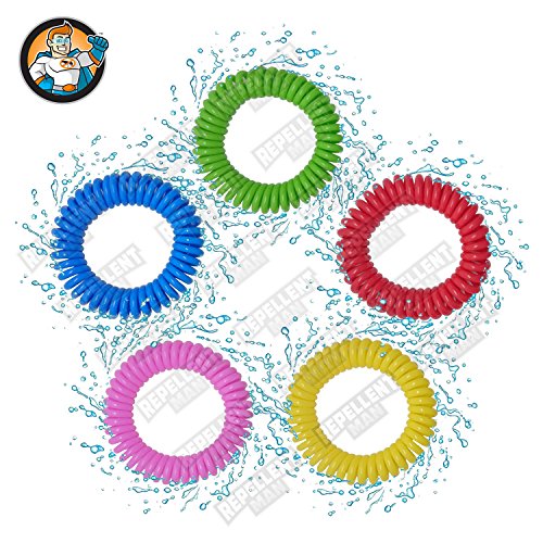 REPELLENT MAN – Anti Mücken abweisendes Armband Spiralen-Armband – 10er Pack für Erwachsene und Kinder – Verbessert mit Deep Absorb Technology für längere Haltbarkeit – 100% natürlich - 3
