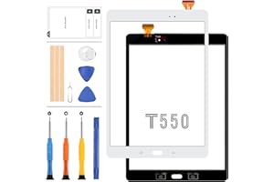 LADYSON Touch Screen Digitizer per Samsung Galaxy Tab A 9.7" SM-T550 SM-T551 SM-T555 T550 T551 T555 T551 T555 Sensore Touchscreen Vetro Lens Kit di Riparazione (Non Include LCD) con Strumenti (Bianco)