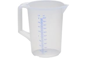 hünersdorff verre doseur 2l | polypropylène (PP) | incassable | lavable au lave-vaisselle | avec poignée | transparent avec graduation bleue | mesure 2000ml