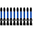 Meccion PZ2 Impact Driver Bits 50mm Length 10Pcs Professional Pozidriv Magnetic Screwdriver Bits Set - 1/4 Inch Hex Shank