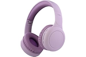T'nB - Cuffie On-Ear Bluetooth Senza Fili, Confortevole On-ear, Cuscinetti in Schiuma, Microfono Incorporato, Archetto Regolabile, Durata della Batteria di 24 Ore, Leggero e Pieghevole - Viola