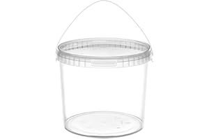 Garronda Secchio con Coperchio 5 L per la conservazione di Prodotti Alimentari e chimici 1 Pezzo Trasparente GD-0072