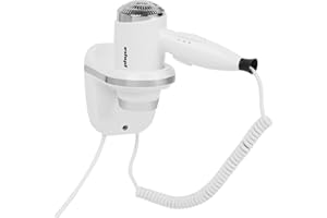‎PHYSA WELLNESS & LIFESTYLE Physa Wandhaartrockner Hotel Weiß Hotelfön PILIH Haarfön Wand Haartrockner (1.600 W, max. 68 °C, Luftgeschwindigkeit: 16 m/s, Kaltluft-Option)