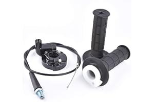 RUTU 7/8 "22 mm Poignée D'accélérateur Moto dePoignée D'accélérateur Moto Rotatif et Câble D'accélérateur avec Poignée de pour 50cc 90cc 110cc 125cc 140cc 150cc 200cc 250cc Pit Bike Dirtbike