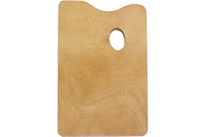 HEALLILY Bois Artiste Palette Professionnel Acrylique Peinture à l'huile Palette antiadhésive Palette rectangulaire Fournitures 25x30cm