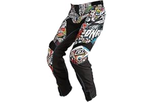O'NEAL | Pantalones de Motocross | Motocicleta de Enduro | Tejido Denier Duradero, con Gran Libertad de Movimiento, Ajuste atlético | Pantalones Mayhem Crank | Adulto | Negro Multi