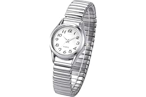 JewelryWe Orologio Elastico Da Donna Uomo: Cinturino in Metallo Lega Colorati Retro Vintage Orologio al Quarzo Piccolo Idee Regalo Festa della Mamma Papa'