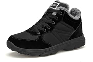 Axcone Winterschuhe Damen Herren Warm Gefüttert wasserdicht Winterschuhe Winter Outdoor Boots Wanderstiefel Stiefel Unisex - Rot Pink Braun Cyan Schwarz 36EU-46EU