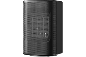 ILLUMYN Mini Chauffage Electrique, chauffage d'appoint, chauffage soufflant, radiateur soufflant, 700/1000W, PTC Mini Chauffage Oscillation à 45°, Chaleur rapide en 3 secondes, 45 degrés, Space Heater