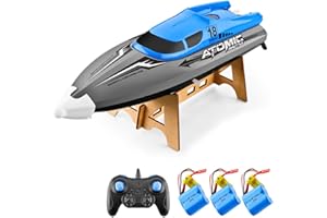 Goolsky RC Barca telecomandata con barca da regata a 4 canali IPV7 impermeabile ad alta velocità 30KM/H per bambini adulti