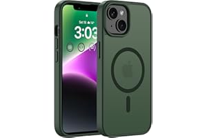 ORDA Magnetic Case for iPhone 14 6.1 Inch Compatible with MagSafe, for iPhone 14 Case Translucent Matte Mobile Phone Case Back Thin Shockproof Protective Case Green