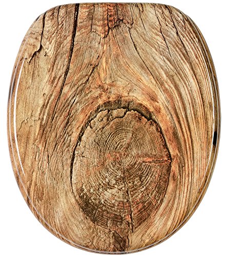 WC Sitz mit Absenkautomatik, viele schöne Holz WC Sitze zur Auswahl, hochwertige und stabile Qualität (Rustikal) - 2