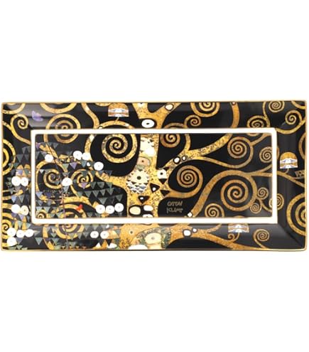 Gustav Klimt Piatto Decorativo Ciotola il Bacio 12x12cm GOEBEL Porcellana