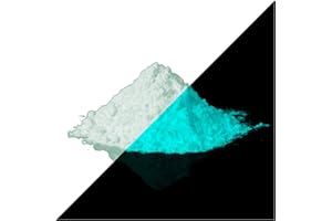 LUMENTICS Superpremium Poudre Lumineuse Vert Bleu 40 g - Coloré, Phosphorescent, Fluorescent. Pigments UV pour bricolage, résine, peinture, époxy