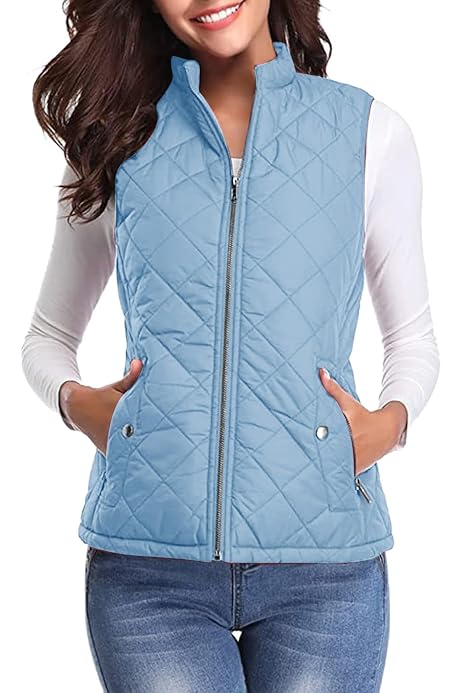Gilet Sans Manches Femme Matelassé - Doudoune Légère Chaude Pour L'hiver