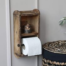 Portarotolo di carta igienica vintage, da parete, per bagno