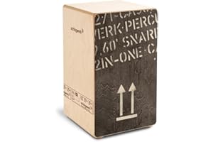 Cajon Schlagwerk CP404BLK 2 en 1 Bouleau Noir Large, Custom