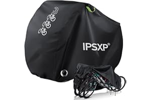 IPSXP - Funda de Bicicleta para Exterior, con Agujeros para los Delanteros, para hasta 29 Pulgadas, Bicicleta de montaña, Bicicleta de montaña, Carretera, Electricidad, Scooter, para 1-3 Bicicletas