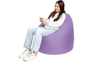 PATCH HOME Pouf a forma di goccia, 3 misure, 25 colori XXL, altezza 115 cm, diametro 95 cm, lilla