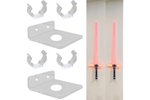 AUXPhome Soporte de exhibición acrílico transparente para sable de luz de Star Wars, réplicas maestras Graflex, espadas de luz LED, doble hoja, sin sable de luz